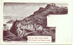 Litho RIGI Arth-Rigi-Bahn Rigi-Kulm Und Staffel - Arth