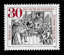 GERMANY 1971 Martin Luther / Diet Of Worms: Single Stamp UM/MNH - Théologiens