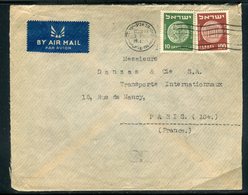 Israël - Enveloppe De Tel Aviv  Pour La France En 1954 -  Réf J148 - Briefe U. Dokumente