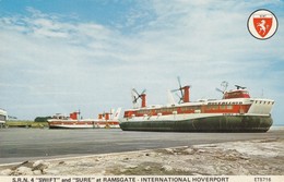 Postcard S.R.N. 4 Swift And Sure At Ramsgate International Hoverport [ Hovercraft Interest ]  My Ref  B13358 - Hovercraft