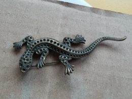 Lizard, Lezard, Broche, Brooch, Dimension 8x4 Cm - Broches