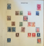 PAGINA PAGE ALBUM ARGENTINA 1910 MOTIVI PERSONALITA  ATTACCATI PAGE WITH STAMPS - Colecciones & Series