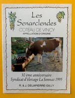 10721 - 50e Anniversaire Syndicat D'élevage La Sonnaz 1995  Suisse Les Senaclendes Côteau De Vincy - Vaches
