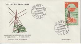 Polynésie FDC 1965 Liaison Radio Tahiti-France PA 16 - FDC