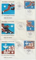 Polynésie FDC 1976 JO Montréal PA 110 à 112 - FDC