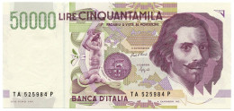 50000 LIRE GIAN LORENZO BERNINI II TIPO LETTERA A 27/05/1992 QFDS - Otros & Sin Clasificación