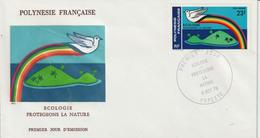 Polynésie FDC 1978 Ecologie  PA 141 - FDC