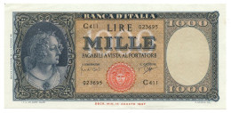 1000 LIRE ITALIA ORNATA DI PERLE MEDUSA 25/09/1961 SUP+ - Otros & Sin Clasificación