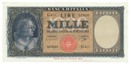 1000 LIRE ITALIA ORNATA DI PERLE MEDUSA 25/09/1961 SUP+ - Other & Unclassified