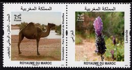 Morocco - 2018 - Fauna And Flora - Dromedary And Lavender - Mint Stamp Set - Marruecos (1956-...)