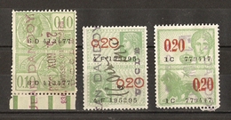 Belgique 1922/31 - JEAN DANDOY - Uccle - Petit Lot De 3 Timbres Fiscaux - Stamps