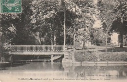 *** 91  ***  CHILLY  MAZARIN  Passerelle à L'extrémité Du Canal Du Château TTB - Chilly Mazarin