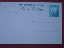 Delcampe - Monaco - Carte Postale Entier Postal , Tarif 1,80 , Rainier Et Albert - Poststempel