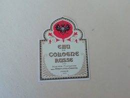 étiquette Ancienne Eau De Cologne Russe, Société Française Des Parfums D'Orient, Paris - Labels