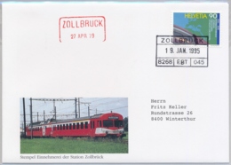 BAHNPOST - EBT/SMB/VHB Stempel Zollbrück - Bahnwesen