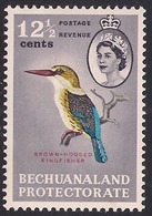 Bechuanaland 1961 QE2 12 1/2ct Brown Head Kingfisher MM SG 175 ( T164 ) - 1885-1964 Bechuanaland Protectorate