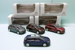 Norev - Lot De 4 CITROEN C4 Gris + Bordeaux + Rouge + Bleu Neuve NBO 3 Inches 1/64 - Norev