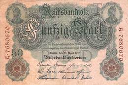 50 Mark Reichsbanknote 1910 - 20 Mark