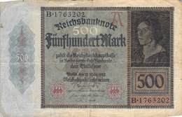 500 Mark Reichsbanknote VG/G (IV) - 500 Mark