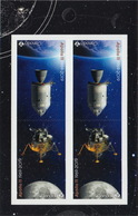 APOLLO 11 = 50th = FRONT Booklet Page Of 4 Stamps (2 Tête-Bêche Pairs) Canada 2019 MNH VF - Colecciones