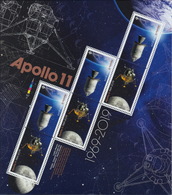 APOLLO 11 = 50th Anniversary = Miniature Sheet Of 6 Stamps (3 Tête-Bêche Pairs) Canada 2019 MNH VF - North  America