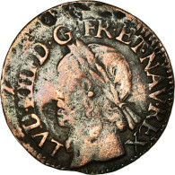 Monnaie, France, Louis XIII, Double Tournois, 1642, Bordeaux, TB, Cuivre - 1610-1643 Luis XIII El Justo