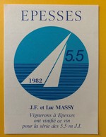 10770 -  Voile Série 5.5 1982 Epesses JF & Luc Massy Suisse - Bateaux à Voile & Voiliers