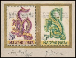 1959 Légrády Sándor Haydn Blokk Bélyegterv, 95 Mm X 75 Mm - Other & Unclassified