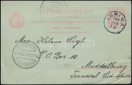 1902 10f Díjjegyes Levelezőlap 'LUBINA' - 'MIDDELBURG / TRANSVAAL' - Other & Unclassified