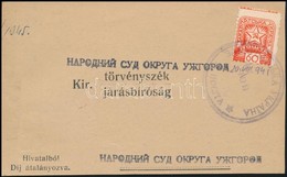 1945 Aug. 20. Kárpátalja 60f Definitív Kiadás Nagy Nyomtatványdarabon - Sonstige & Ohne Zuordnung