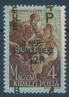 ** 1945 Béke 4P Alapnyomat Hiánnyal,  Látványosan Eltolódott Felülnyomással - Altri & Non Classificati