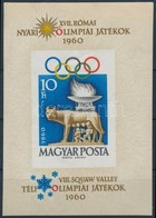 ** 1960 Római Olimpia Vágott Blokk Látványosan Félrevágva, Bal Oldalon 12, Jobb Oldalon 17 Mm Blokkszéllel (10.000+++) ( - Other & Unclassified