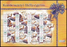 O 2004 Karácsony Bélyegem - Sütemények Promóciós Teljes ív Sorszám Nélkül (11.000) - Autres & Non Classés