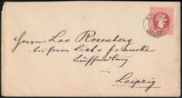 ~1870 5kr Díjjegyes Boríték Külföldre: 'EPERJES'  - Leipzig - Sonstige & Ohne Zuordnung