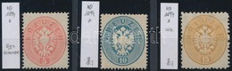 ** * 1863 3 Klf újnyomat Strakosch Azonosítással Közte Vízjeles 15kr, Az 5kr Rismondo Szignóval - Other & Unclassified