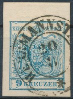 O 1850 9kr MP IIIb 5,5 Mm Felső ívszéllel  'HERRMANNST(ADT)' - Sonstige & Ohne Zuordnung