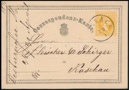 1869 2kr Díjjegyes Levelezőlap Luxus 'MUNKÁCS' (Kárpátalja) Bélyegzéssel R! - Andere & Zonder Classificatie
