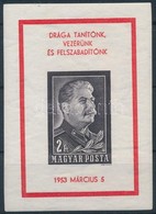 ** 1953 Sztálin Gyász Vágott Blokk (50.000) - Andere & Zonder Classificatie
