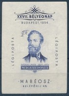 * 1954 Bélyegnap (27.) - Jókai Mór Vágott Blokk (17.000) - Altri & Non Classificati