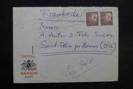 SUÈDE - Enveloppe D 'Hôtel De Malmö Pour La France En 1964 - L 33388 - Cartas & Documentos