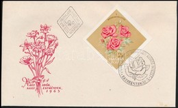 1963 Rózsakiállítás Vágott Bélyeg FDC-n - Altri & Non Classificati