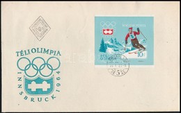 1964 Téli Olimpia Innsbruck Vágott Blokk FDC-n (6.000) - Altri & Non Classificati