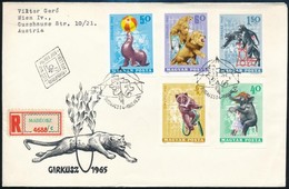 1965 Cirkusz Vágott Sor Ajánlott FDC-n (5.000) - Altri & Non Classificati