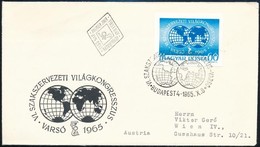 1965 Varsói Szakszervezeti Kongresszus Vágott Bélyeg FDC-n - Altri & Non Classificati