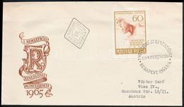 1965 Évfordulók Reneszánsz Konferencia 60f Vágott Bélyeg FDC-n - Altri & Non Classificati