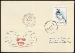 1969 Nemzetközi Galambkiállítás Vágott Bélyeg FDC-n - Altri & Non Classificati