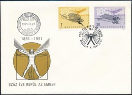 1991 Száz éve Repül Az Ember Vágott FDC (5.000) - Altri & Non Classificati