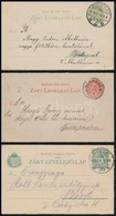 1889-1930 6 Db Futott Zárt Díjjegyes Levelezőlap - Altri & Non Classificati