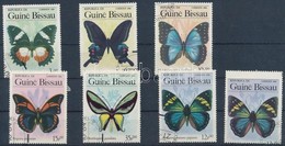 O Guinea Bissau Lepkék Sor 7 értéke, Az Egyik Erősen Elfogazva - Sonstige & Ohne Zuordnung