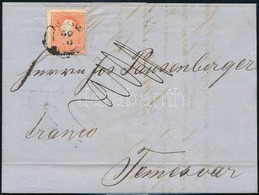 1858 5kr Levél ,,LUGOS' - ,,TEMESVÁR' (4.000) - Andere & Zonder Classificatie